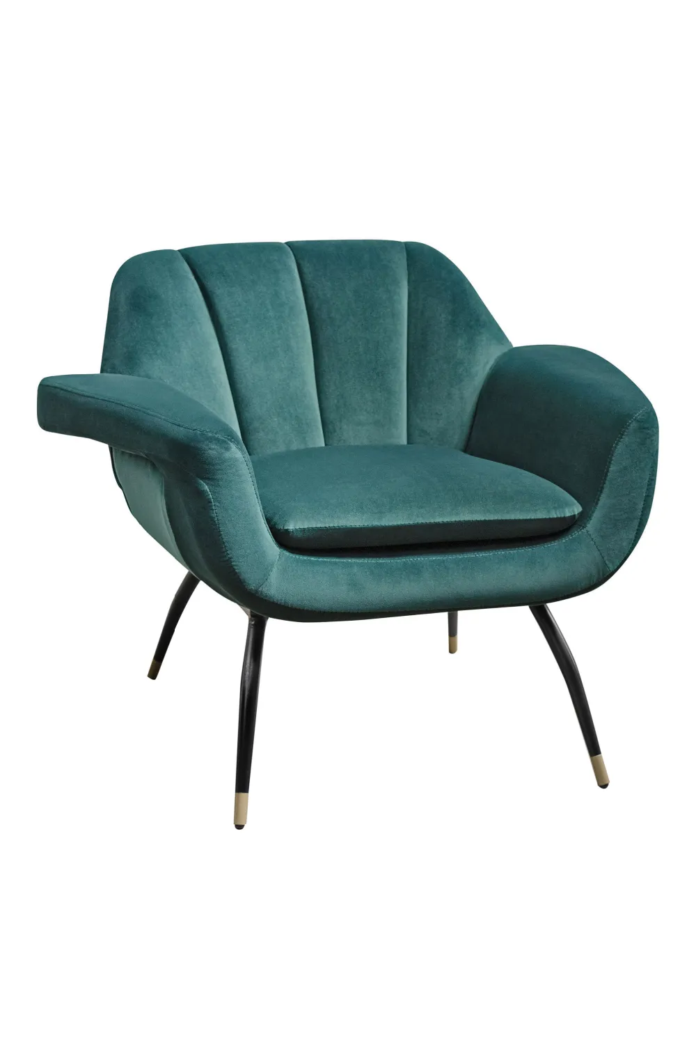 Velvet Channeled Lounge Chair | Versmissen Abbey