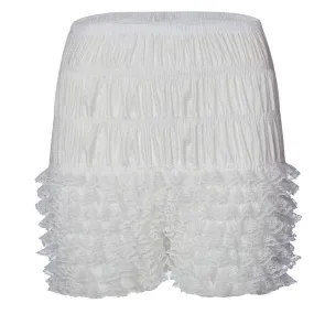 White Frilly Lace Bloomers