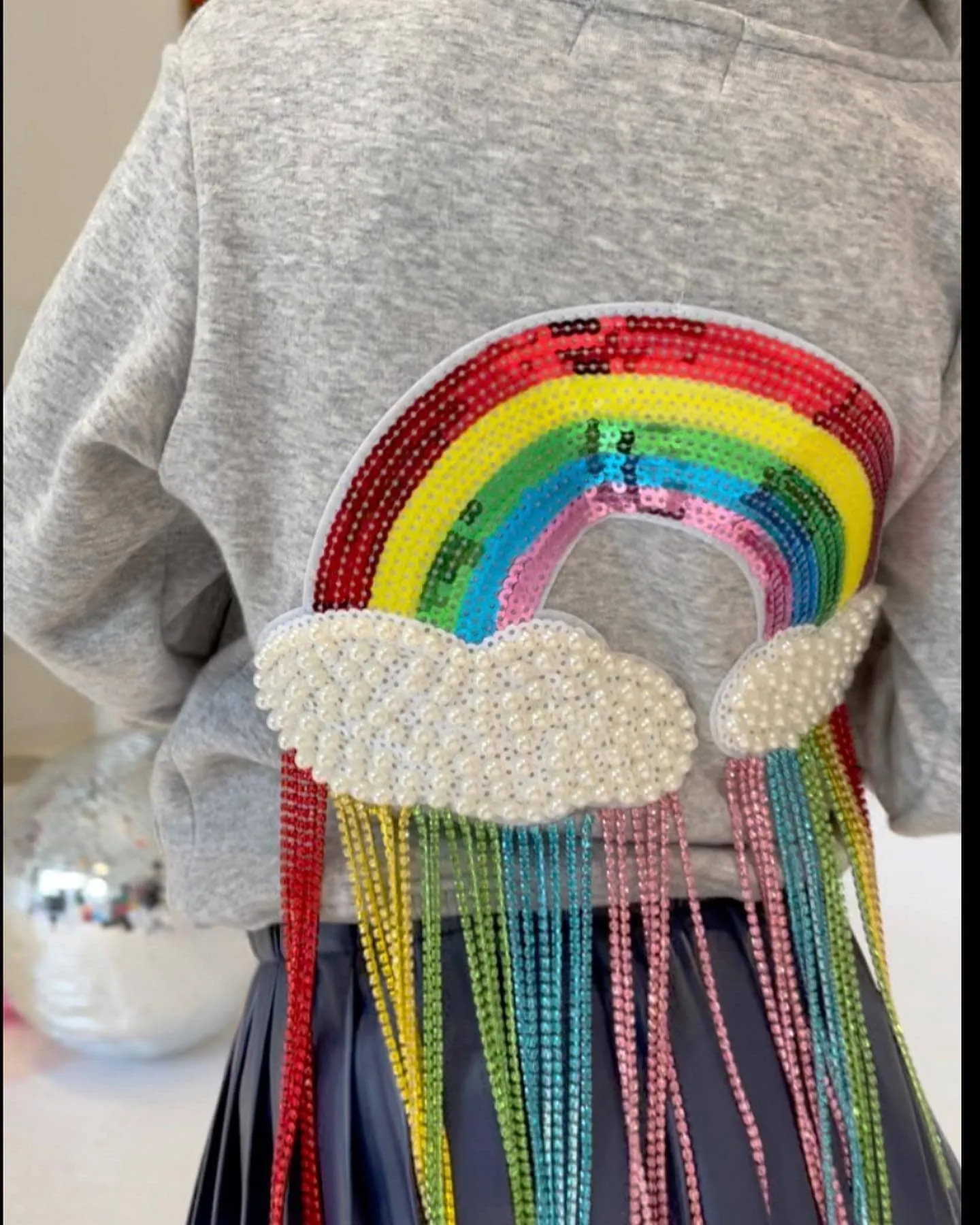 Women's Crystal Rainbow Rain Hoodie