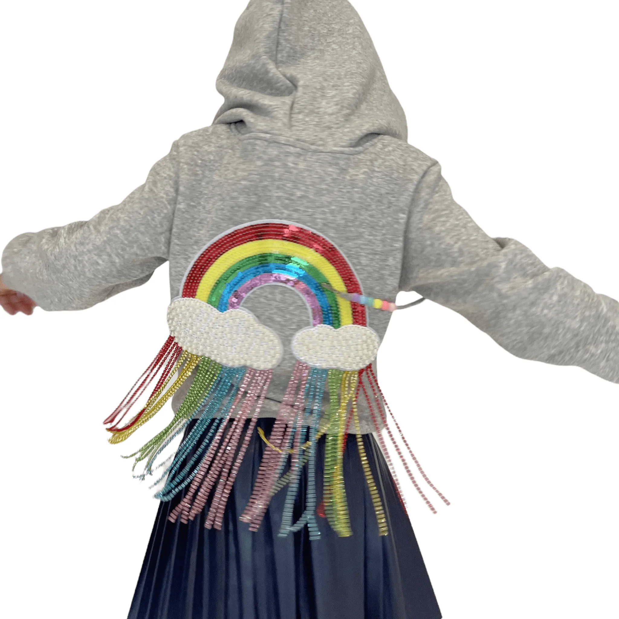 Women's Crystal Rainbow Rain Hoodie